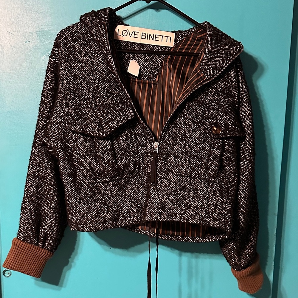 Love Binetti Women's Black and Brown Jacket